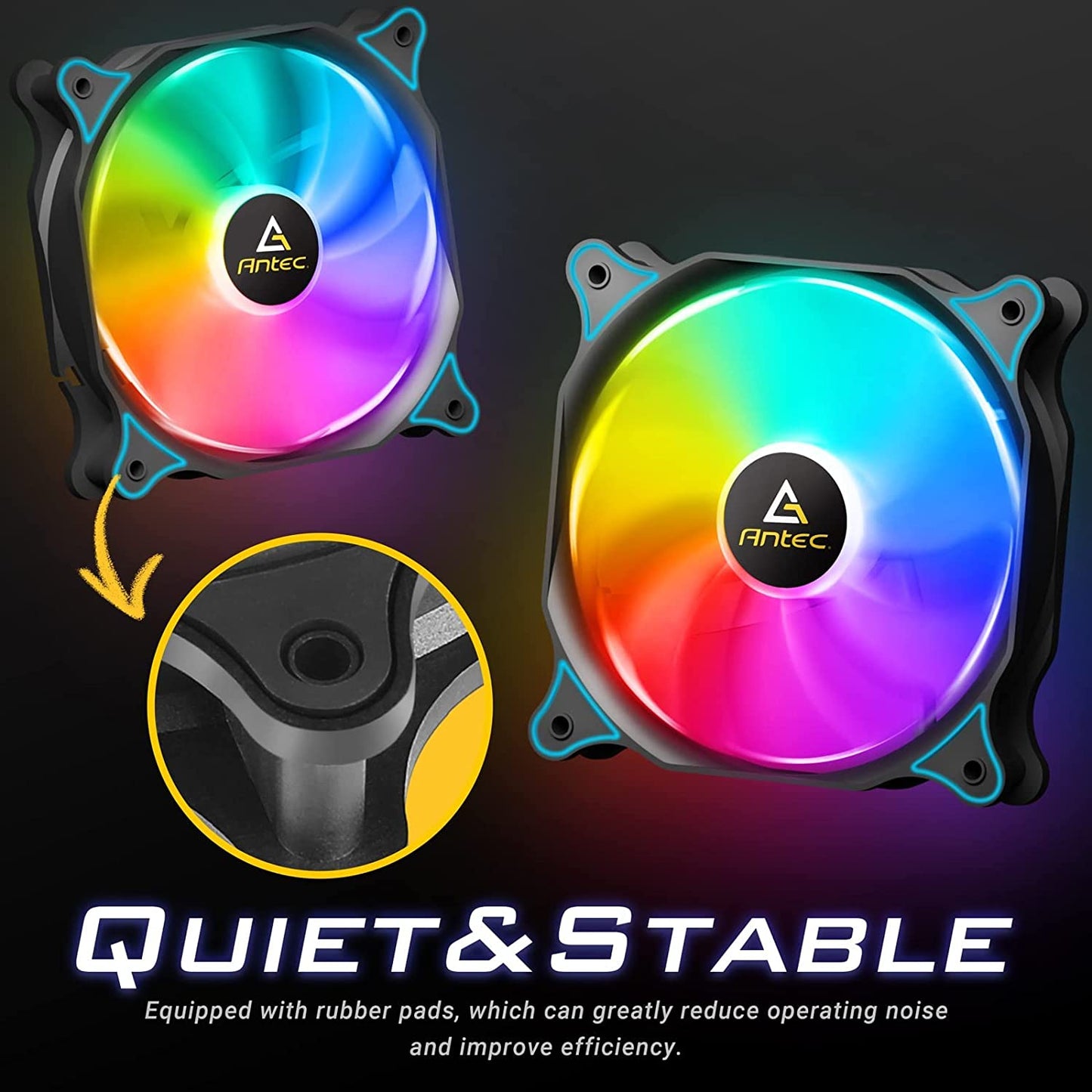 120Mm Case Fan, RGB Case Fans, 5 Packs RGB Fans, PC Fan, 4-PIN RGB, F12 Series